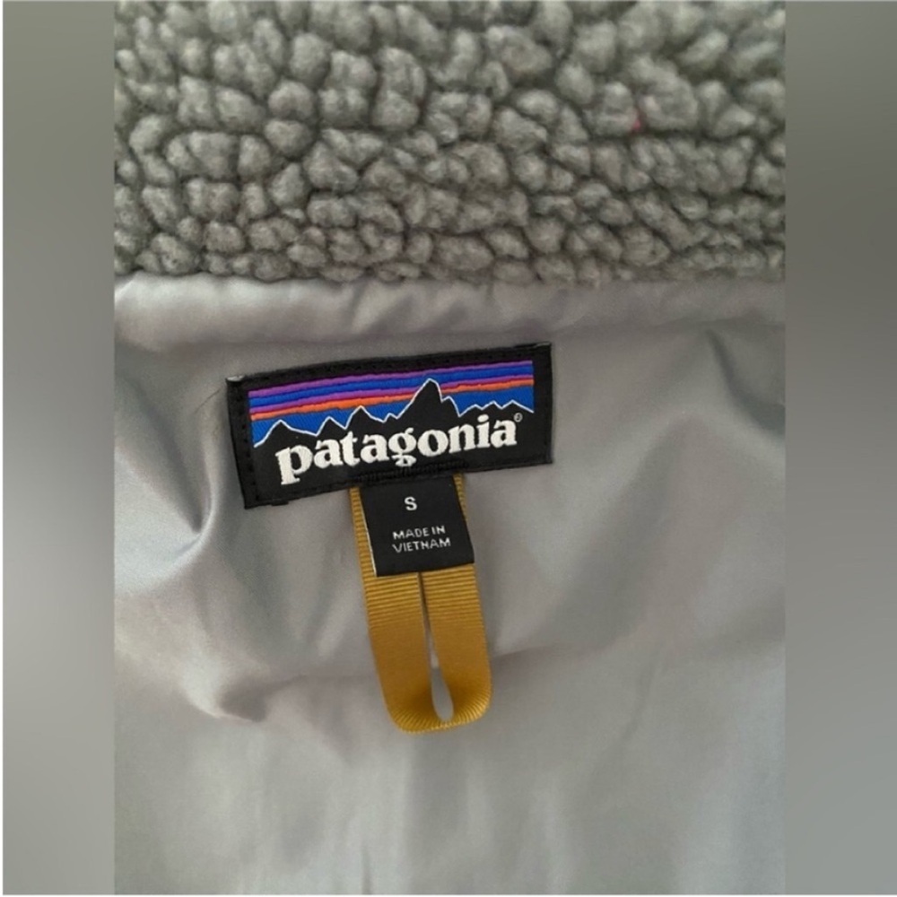 Patagonia Jacket Sharpa Full Zip Divided Sky Fleece Jacket Grey size Small - Picture 13 of 16